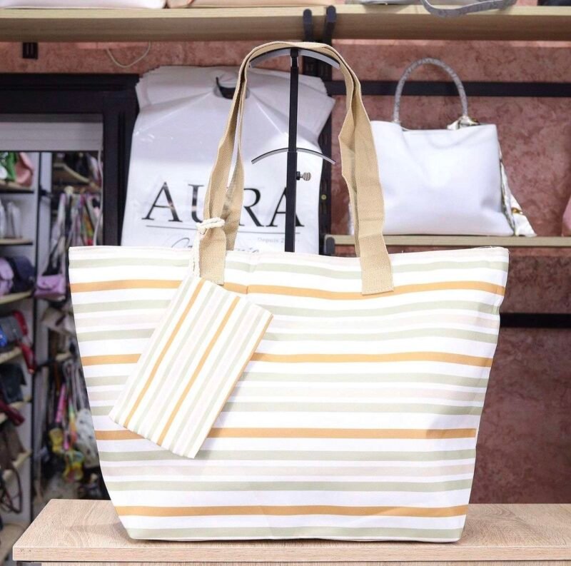 Sac de Plage " Pinstripes Paradise "