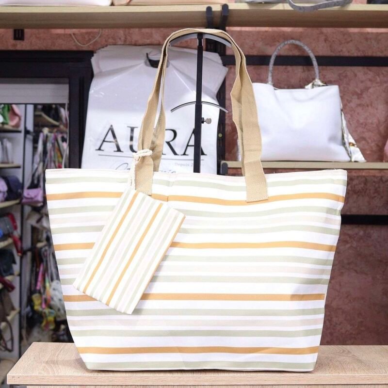 Sac de Plage " Pinstripes Paradise "