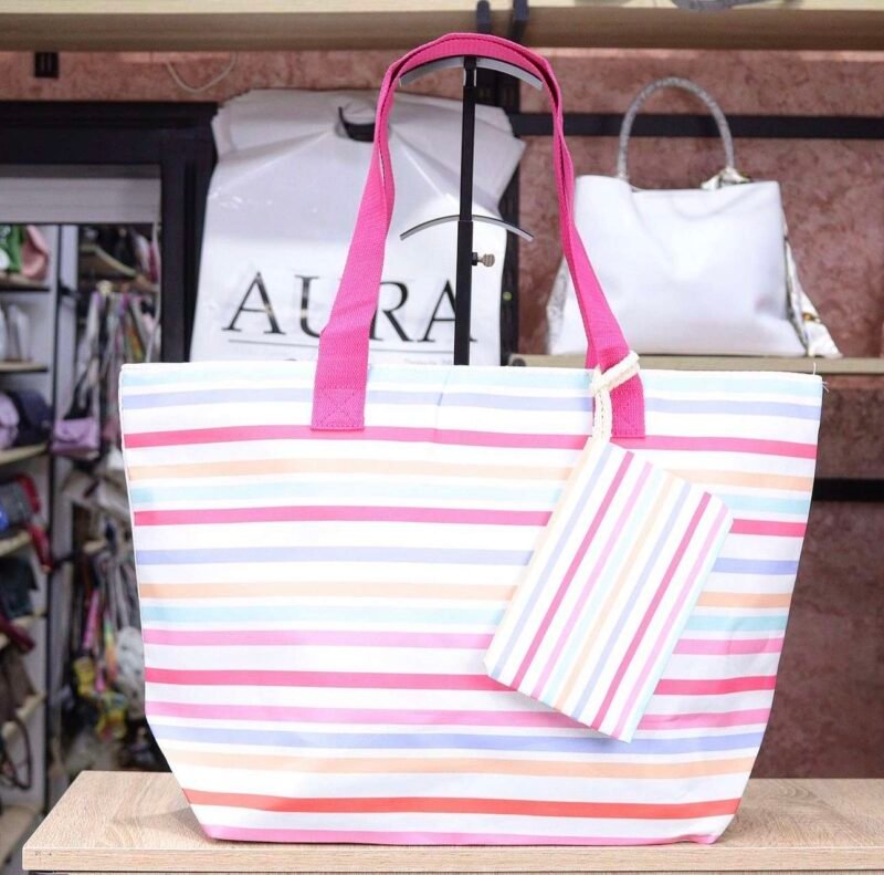 Sac de Plage " Pinstripes Paradise " – Image 2